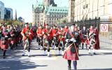 2013 Memorial Service - Bagpipers marching and performing (1)