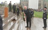 2012 Memorial Service - officers presenting memorial wreath (2)