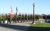 2013 Memorial Service - Officers with guns and flags marching