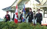2013 Memorial Service - Officers with flags at attention (1)