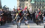 2013 Memorial Service - Bagpipers marching and performing (6)