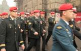 2012 Memorial Service - Officers with red berets heading to memorial service (2)