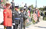 2013 Memorial Service - Officers presenting memorial wreath